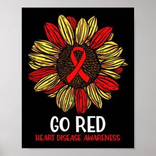 Poster Ruban de tournesol rouge