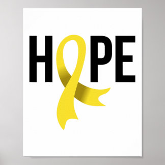 Poster Ruban d'or du Mois de sensibilisation au cancer in