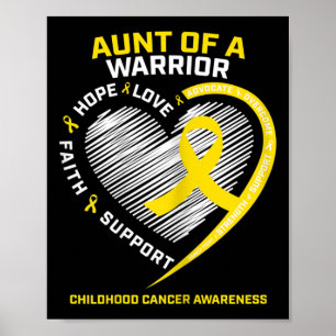 Poster Ruban d'or pour la sensibilisation au cancer infan