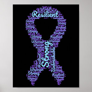Poster Ruban du mois de sensibilisation à la prévention d