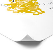 Poster Ruban du syndrome de Down des papillons 2 (Coin)