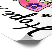 Poster Ruban Fleur 4 Hope Matters Cancer du sein Cancer d (Coin)