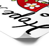 Poster Ruban Fleur 4 Hope Matters Cancer oral (Coin)