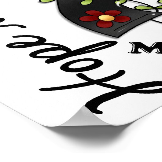 Poster Ruban Fleur 4 Hope Matters Melanoma (Coin)