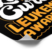 Poster Ruban Love Cure Support Leukemia Sensibilisation (Coin)
