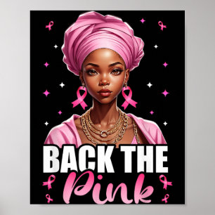 Poster Ruban nk de sensibilisation au cancer du sein Afro