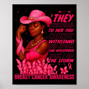 Poster Ruban Nk survivante du cancer du sein des femmes n