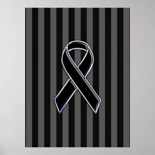 Poster Ruban noir élégant à rayures verticales pour la se (Devant)