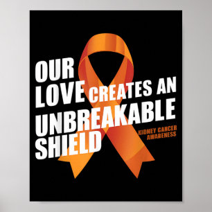 Poster Ruban orange de sensibilisation au cancer du rein