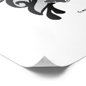 Poster Ruban papillon du cancer de la peau (Coin)