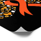 Poster Ruban Papillon Leucémie Sensibilisation Survivant (Coin)