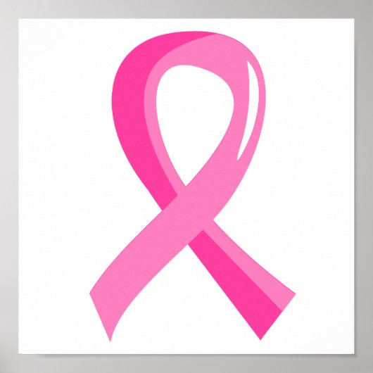 Poster Ruban Rose Cancer du Sein 3 (Devant)
