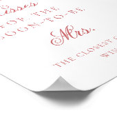 Poster Ruban rose Combien de baisers signe de Fête des ma (Coin)