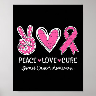 Poster Ruban rose de sensibilisation au cancer du sein Lo