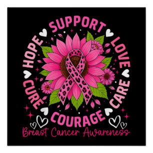 Poster Ruban Rose de Sensibilisation au Cancer du Sein To