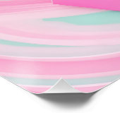 Poster Ruban rose et marguerites Sensibilisation au cance (Coin)