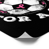 Poster Ruban Rose Kick For A Cure Sensibilisation au Canc (Coin)