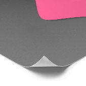 Poster Ruban rose sur dégradé foncé (Coin)
