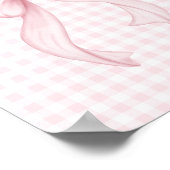 Poster Ruban rose sur gingham (Coin)