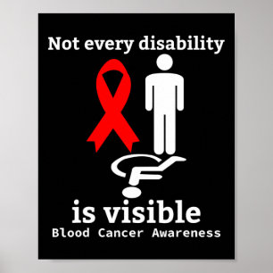 Poster Ruban rouge de soutien à la sensibilisation au can