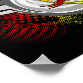 Poster Ruban Rouge Et Jaune Et Ailes Hépatite C (Coin)