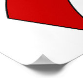 Poster Ruban rouge jaune de l'hépatite C 3 (Coin)