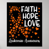 Poster Ruban Sang Cancer Faith Hope Love Leukemia Awar (Devant)