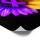 Poster Ruban Sensibilisation à la maladie d'Alzheimer Déd (Coin)