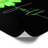 Poster Ruban vert Daisy Faith Mois de la sensibilisation (Coin)