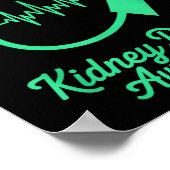 Poster Ruban vert de la marche de sensibilisation à la ma (Coin)