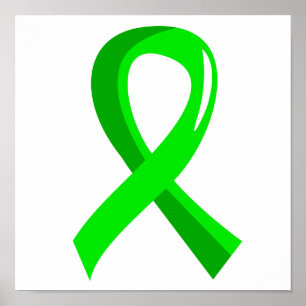 Poster Ruban vert Lymphome Lime 3