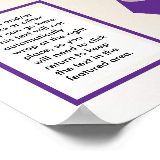 Poster Ruban violet (Coin)