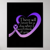 Poster Ruban violet de sensibilisation (Devant)