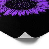 Poster Ruban Violet de Sensibilisation (Coin)