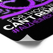 Poster Ruban violet de sensibilisation 2 (Coin)