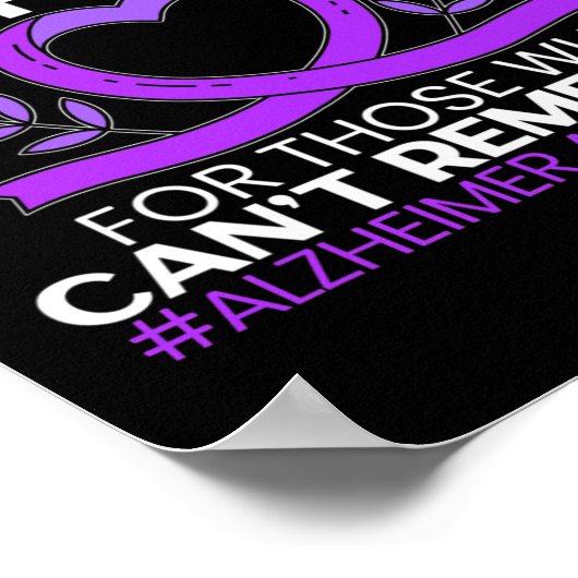 Poster Ruban violet de sensibilisation 2 (Coin)