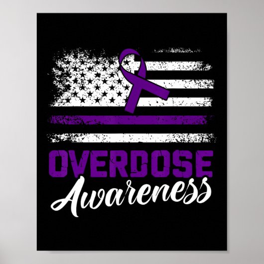 Poster Ruban Violet de Sensibilisation à la Surdose de Dr (Devant)