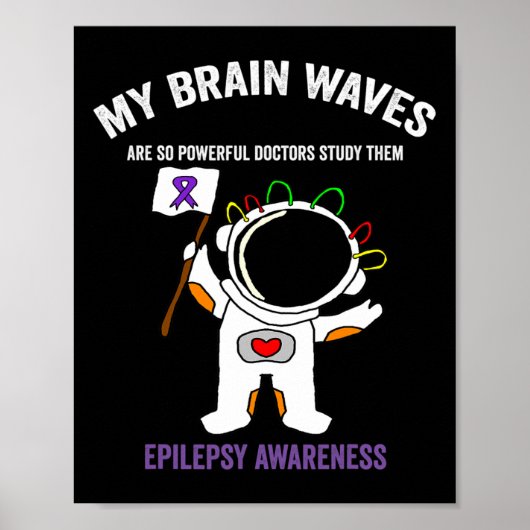 Poster Ruban Violet de Sensibilisation à l'Épilepsie - Ép (Devant)