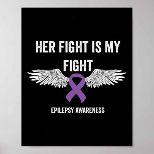 Poster Ruban Violet de Sensibilisation à l'Épilepsie - Se (Devant)