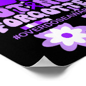 Poster Ruban Violet de Sensibilisation au Surdosage de Dr (Coin)