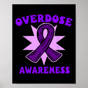 Poster Ruban Violet de Sensibilisation au Surdosage de Dr