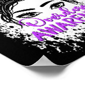 Poster Ruban Violet de Sensibilisation au Surdosage de Dr (Coin)