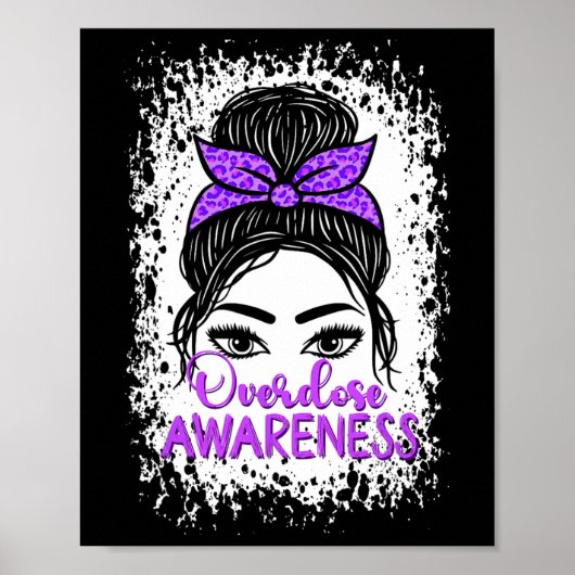 Poster Ruban Violet de Sensibilisation au Surdosage de Dr (Devant)