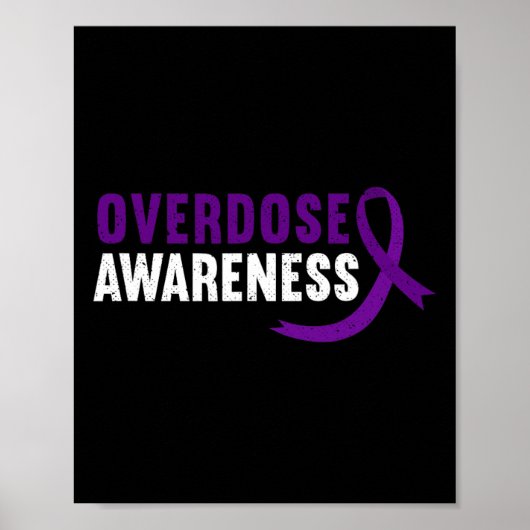Poster Ruban Violet de Sensibilisation au Surdosage de Dr (Devant)