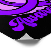 Poster Ruban Violet de Sensibilisation au Surdosage de Dr (Coin)