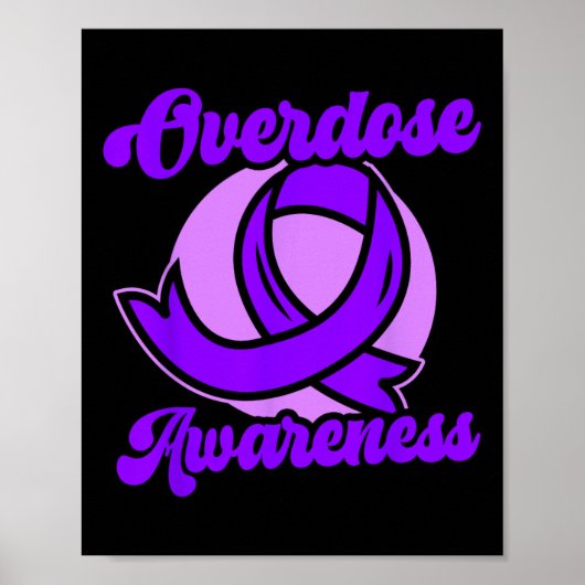 Poster Ruban Violet de Sensibilisation au Surdosage de Dr (Devant)