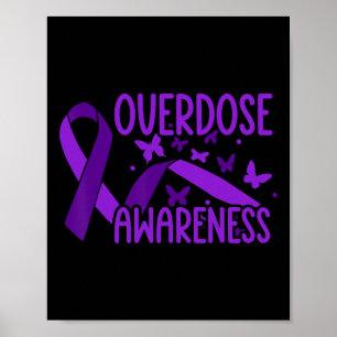 Poster Ruban Violet de Sensibilisation au Surdosage Dépen