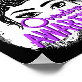 Poster Ruban Violet de Sensibilisation au Surdosage Dépen (Coin)