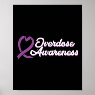 Poster Ruban Violet de Sensibilisation au Surdosage Dépen