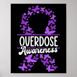 Poster Ruban Violet de Sensibilisation au Surdosage Dépen